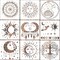 9-Pack Large Sun & Moon Mandala Stencils – Reusable Celestial Painting Templates with Butterfly, Flower, Tree Designs for DIY Crafts on Wood, Walls, Furniture & Home Decor